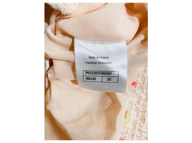 Chanel Tweed Jacke Orange Rosa Oversized Größe 36 - Ansicht 6