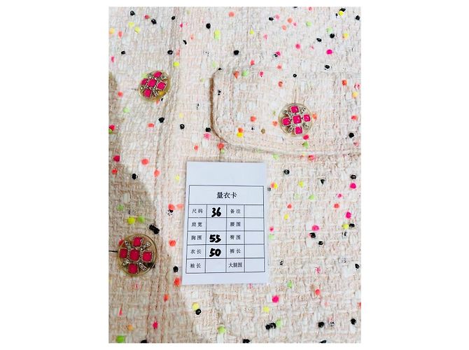 Chanel Tweed Jacke Orange Rosa Oversized Größe 36 - Ansicht 7