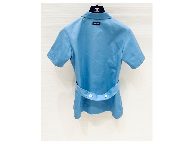 Top Miu Miu de algodón azul - vista 2