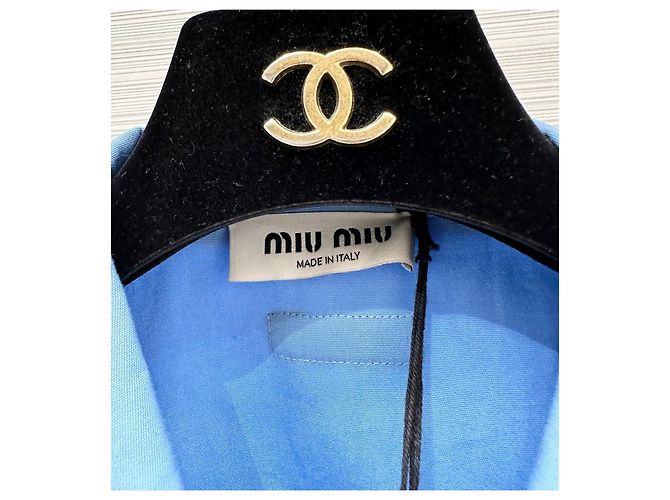 Top Miu Miu de algodón azul - vista 3