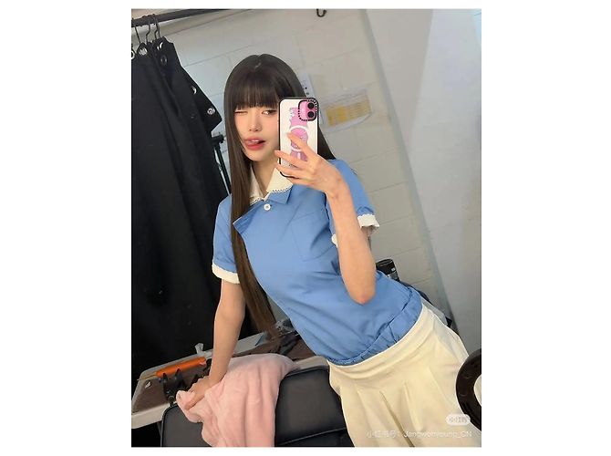 Top Miu Miu de algodón azul - vista 7