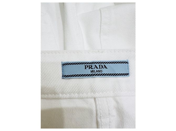 Vaqueros Prada Blancos de Denim Corte Carrot - vista 3