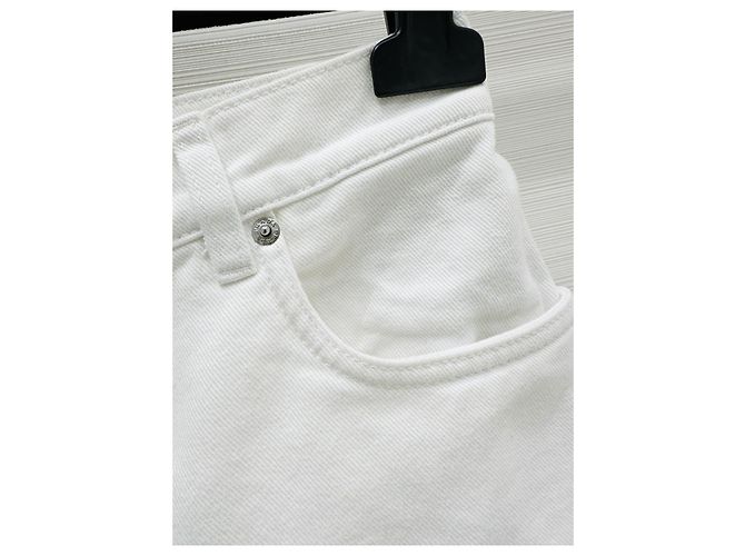 Vaqueros Prada Blancos de Denim Corte Carrot - vista 5