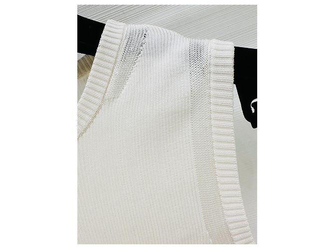 Chanel Seidentop weiß mit Rüschen - Ansicht 3