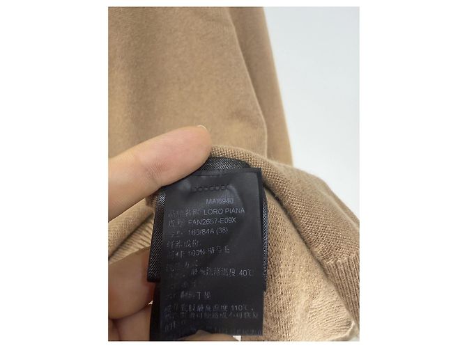 Loro Piana Polohemd aus Wolle Camel - Ansicht 3