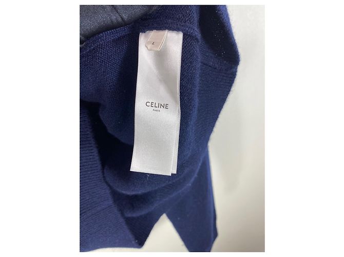 Céline Strickjacke aus Navy Cashmere Fair Isle Jacquard - Ansicht 7