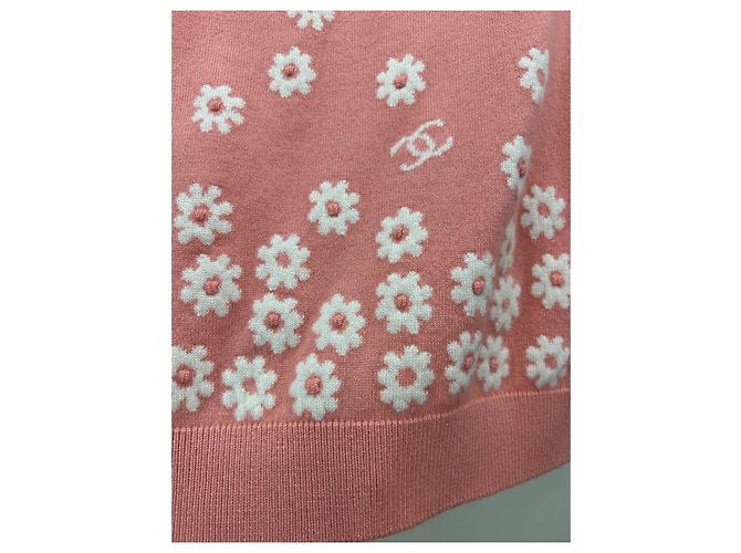 Falda Chanel de Cachemira Daisy Double C de Punto - vista 3