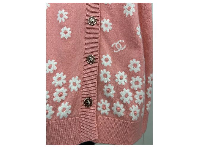 Falda Chanel de Cachemira Daisy Double C de Punto - vista 4