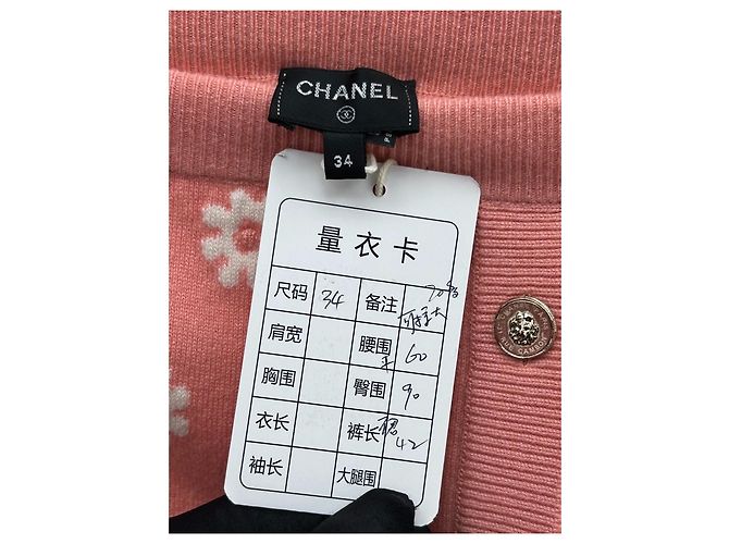 Falda Chanel de Cachemira Daisy Double C de Punto - vista 7