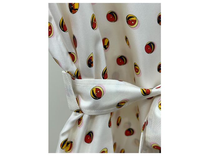 Vestido Hermès de seda con hebilla de cristal - vista 3