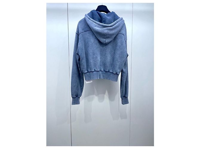 Sudadera con capucha y cremallera Acne Studios azul de algodón - vista 2