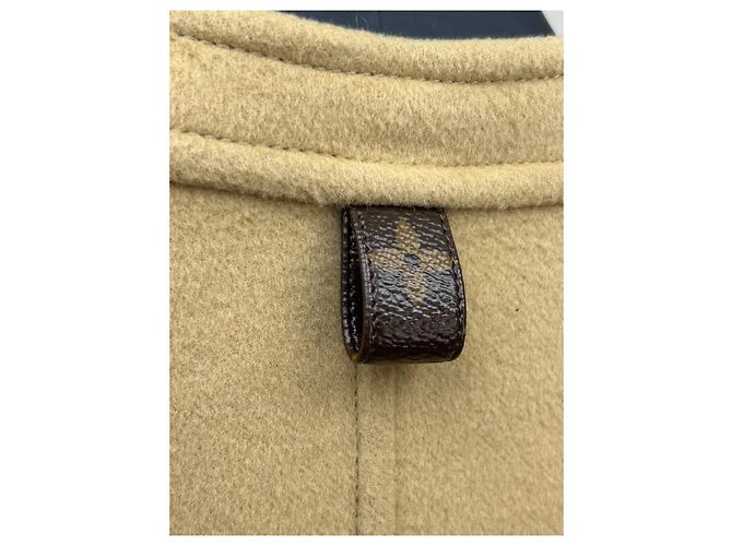 Louis Vuitton Wollmantel Beige Monogramm Futter - Ansicht 3