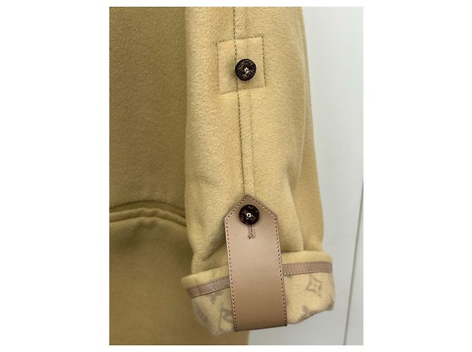 Louis Vuitton Wollmantel Beige Monogramm Futter - Ansicht 5