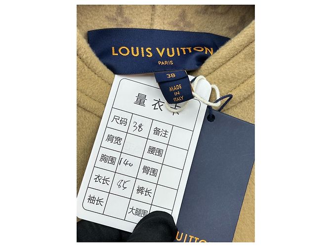 Louis Vuitton Wollmantel Beige Monogramm Futter - Ansicht 6
