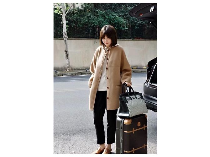 Louis Vuitton Wollmantel Beige Monogramm Futter - Ansicht 8