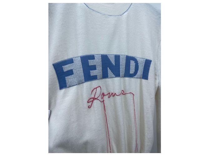 Fendi Zodiac Strickpullover Ecru Kaschmir - Ansicht 3