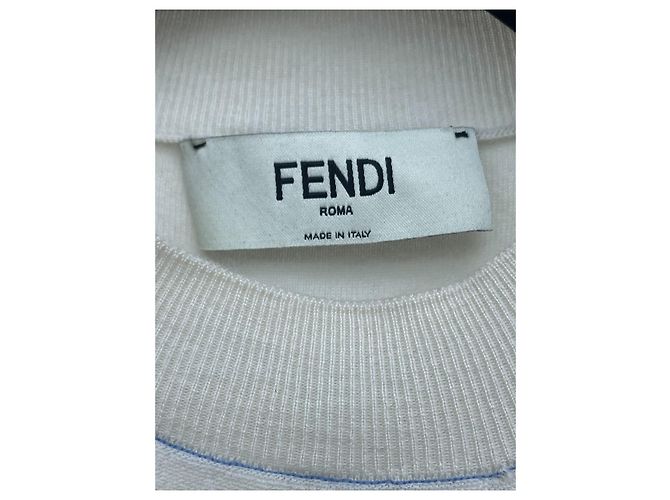 Fendi Zodiac Strickpullover Ecru Kaschmir - Ansicht 8
