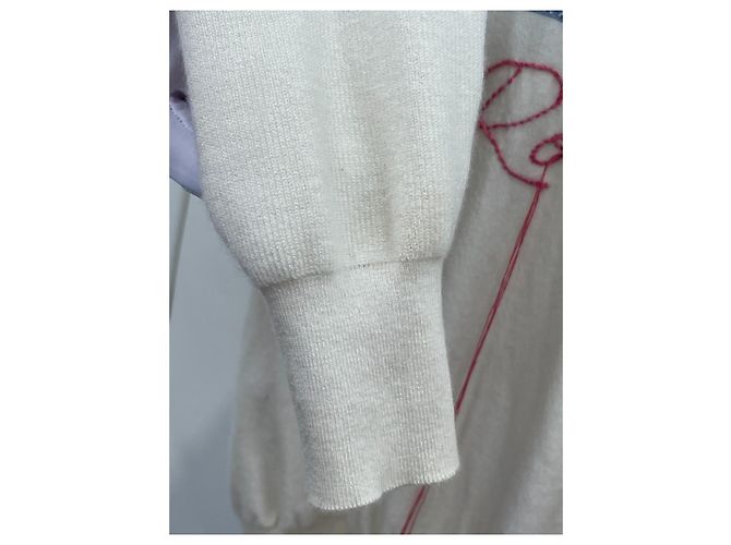 Fendi Zodiac Strickpullover Ecru Kaschmir - Ansicht 9