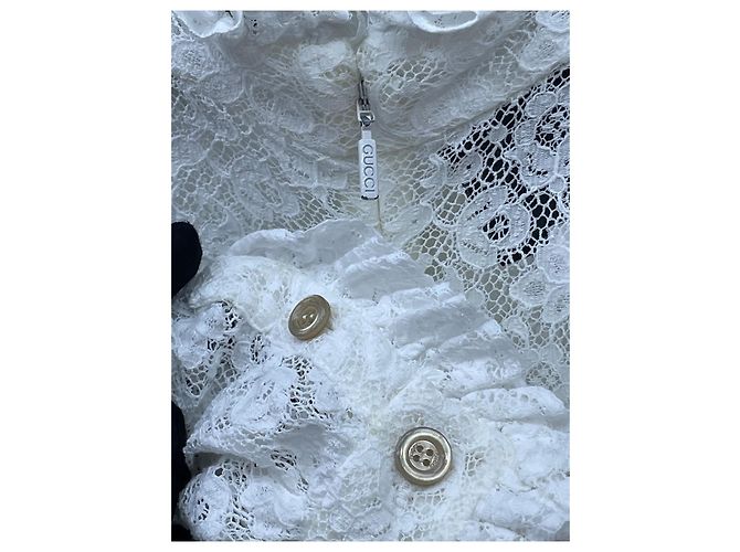 Vestido de encaje blanco Gucci - vista 4