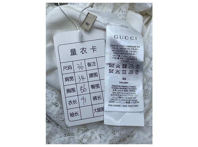 Vestido de encaje blanco Gucci - vista 6