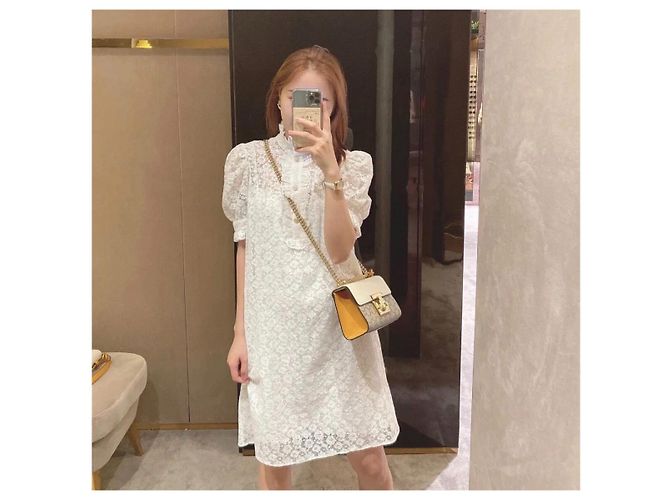 Vestido de encaje blanco Gucci - vista 7