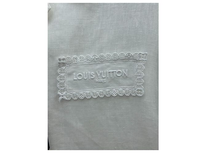Louis Vuitton Weißes Baumwoll Oberteil mit Spitzenlogo - Ansicht 4