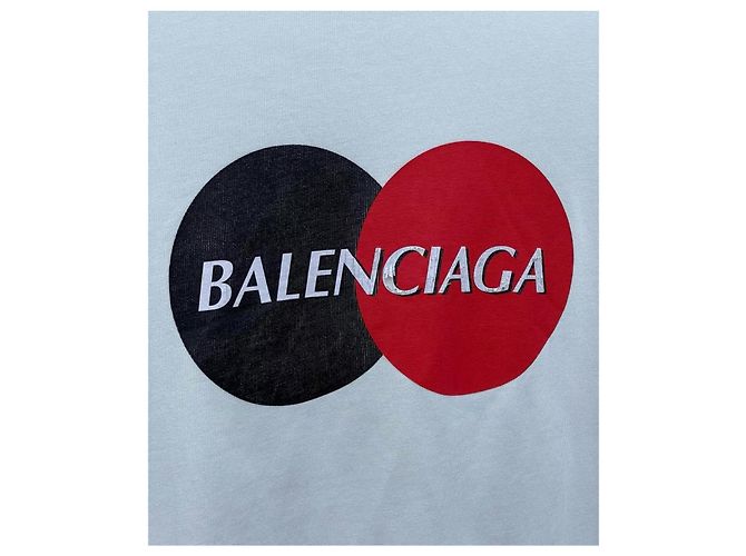 Top Balenciaga con Logo de Algodón Blanco de Manga Corta - vista 5