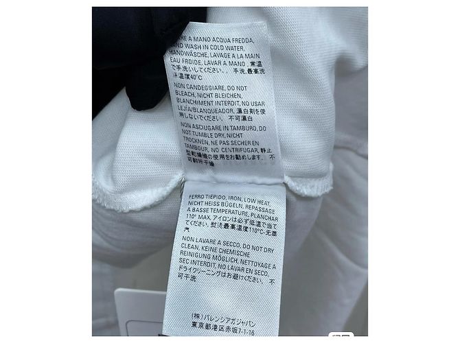 Top Balenciaga con Logo de Algodón Blanco de Manga Corta - vista 6
