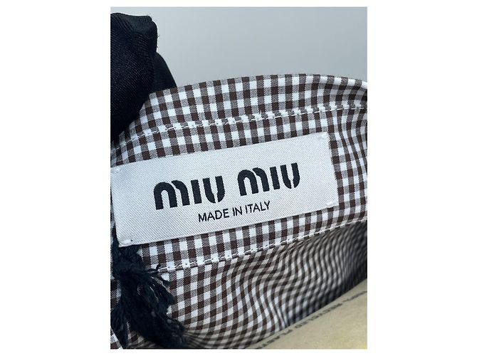 Top Miu Miu Xadrez de Algodão de Manga Comprida - vista 7