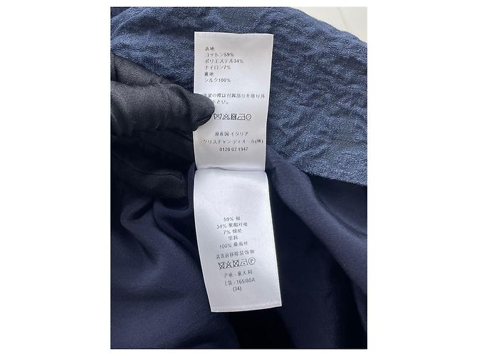 Dior Kleid Navy aus Wolle Ärmellos mit Gürtel - Ansicht 6