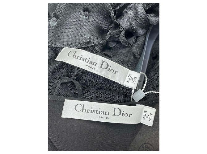 Camicia Dior in seta e pizzo nero - vista 6
