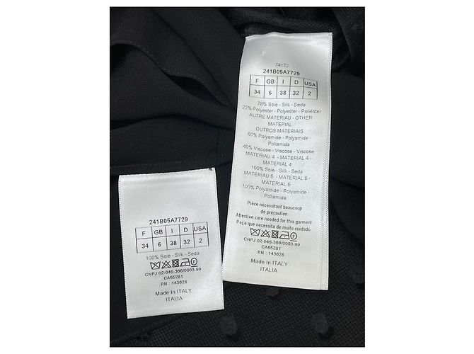 Camicia Dior in seta e pizzo nero - vista 7