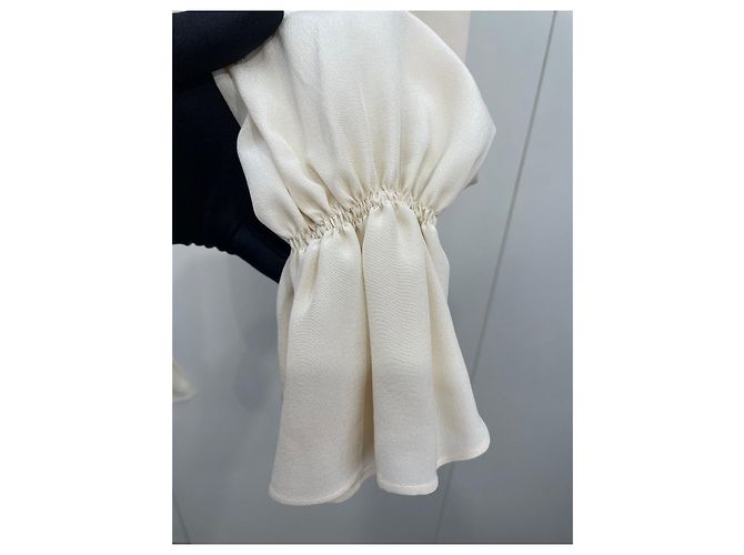 Camisa Miu Miu de seda ecru - vista 3