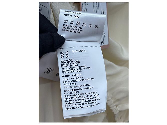 Camisa Miu Miu de seda ecru - vista 4
