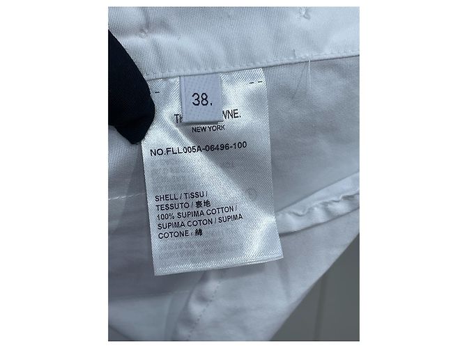Thom Browne Weißes Baumwollhemd Slim Fit - Ansicht 7