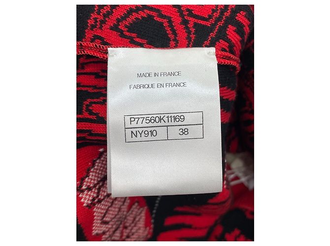 Falda Chanel de algodón jacquard de letras de punto 38 - vista 3