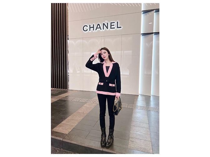 Chanel Color-block Strickpullover Wolle - Ansicht 9