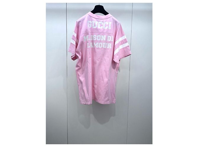 Top Gucci Rosa de Algodón Manga Corta - vista 2