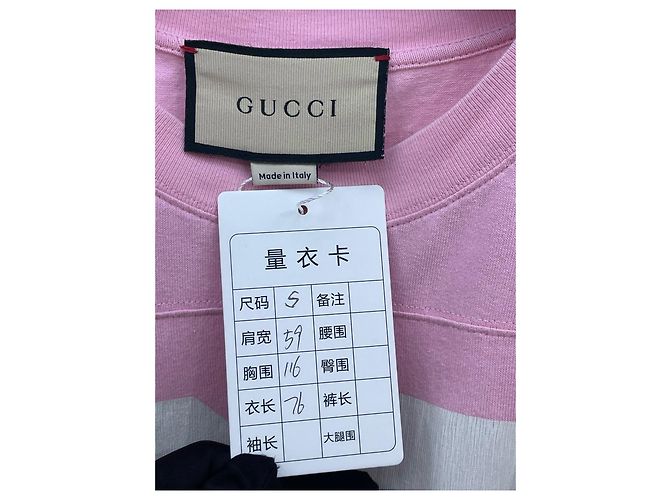 Top Gucci Rosa de Algodón Manga Corta - vista 6