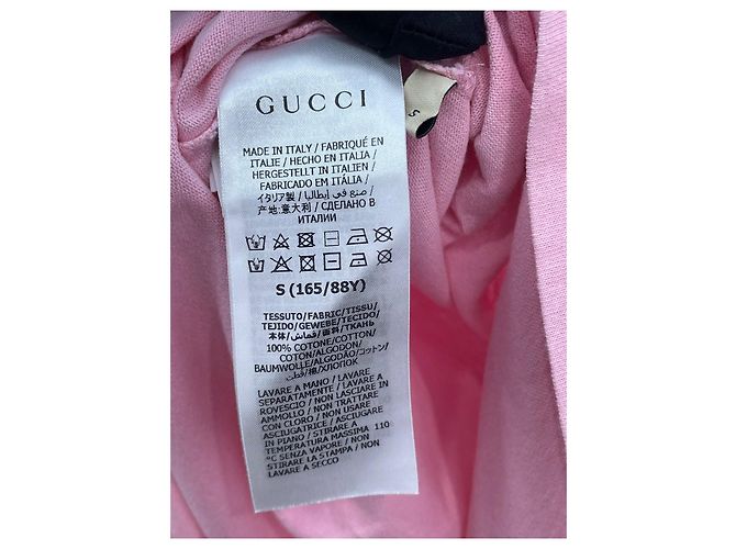 Top Gucci Rosa de Algodón Manga Corta - vista 7