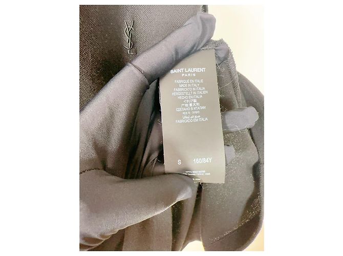 Autre Marque Polo sin mangas bordado Saint Laurent de algodón negro - vista 5