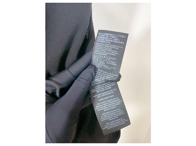 Autre Marque Polo sin mangas bordado Saint Laurent de algodón negro - vista 7