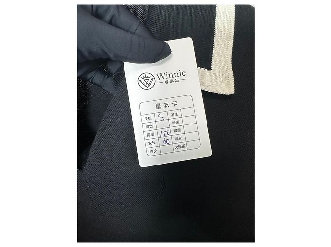 Autre Marque Polo sin mangas bordado Saint Laurent de algodón negro - vista 8