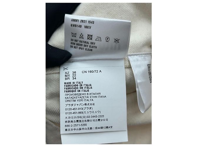 Miu Miu Kurze Jacke aus beige Denim - Ansicht 9
