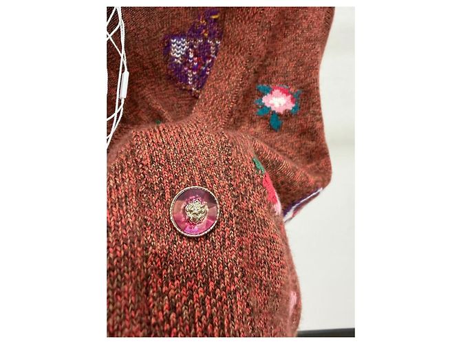 Chanel Métiers d'art Strickweste aus Wolle Braun - Ansicht 4
