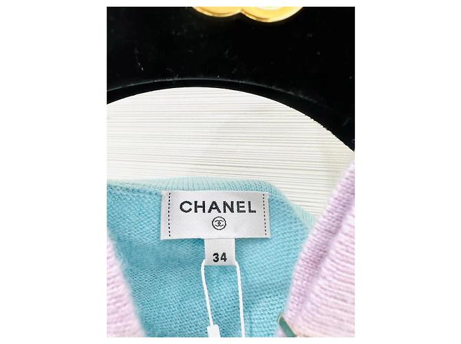 Top Chanel de algodón con cuello halter y tirantes - vista 2