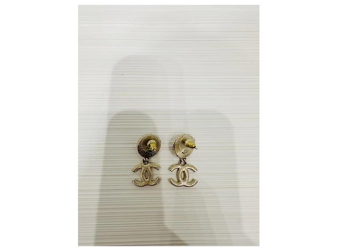 Orecchini Chanel Fiore Oro con Perla e Strass - vista 2