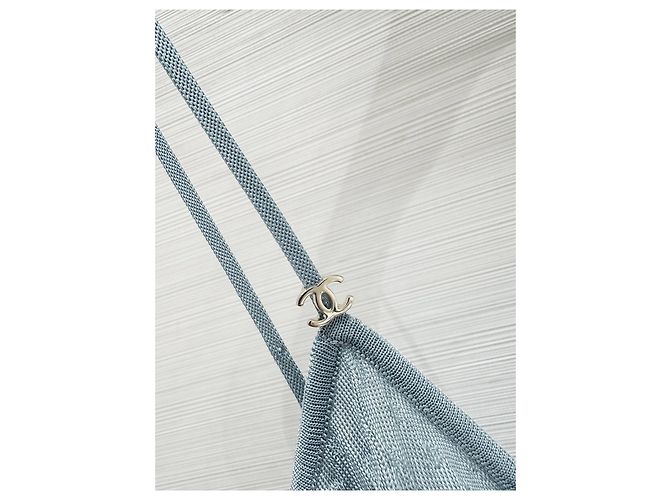Camisola Chanel de seda azul - vista 3