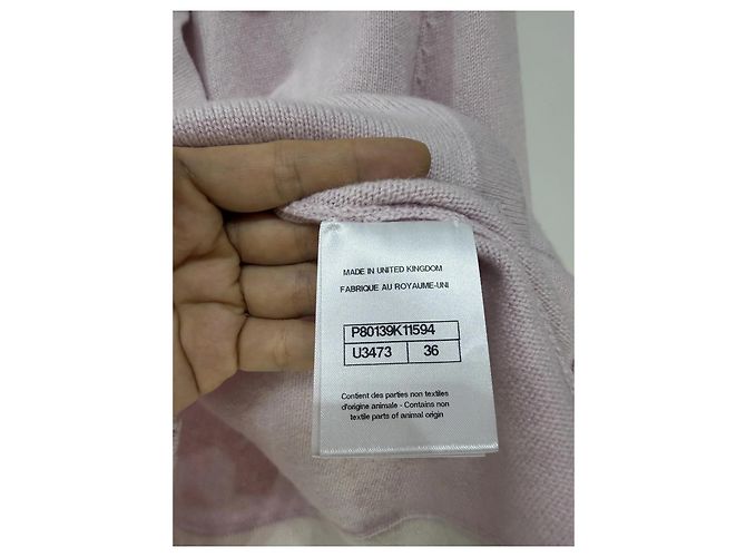 Chanel Strickjacke aus Rosa Kaschmir - Ansicht 4
