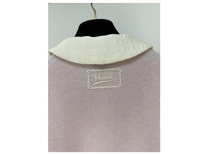 Chanel Strickjacke aus Rosa Kaschmir - Ansicht 8